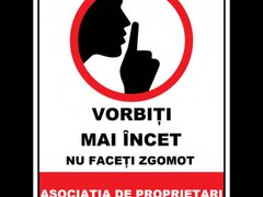 Placuta pentru asociatia de proprietari vorbiti mai incet